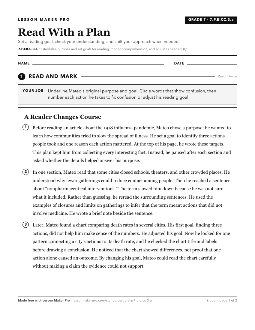 Preview of the 7.P.EICC.3.a printable worksheet