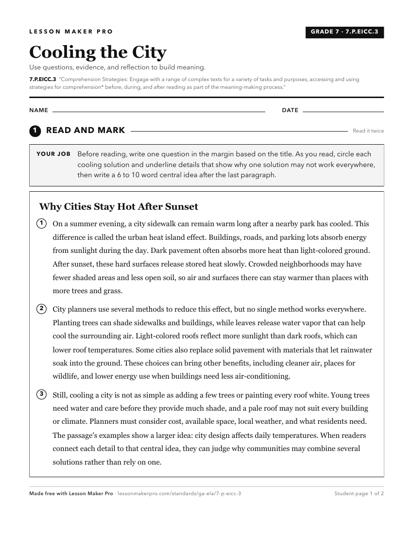 Preview of the 7.P.EICC.3 printable worksheet