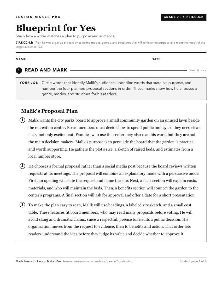 Preview of the 7.P.EICC.4.b printable worksheet