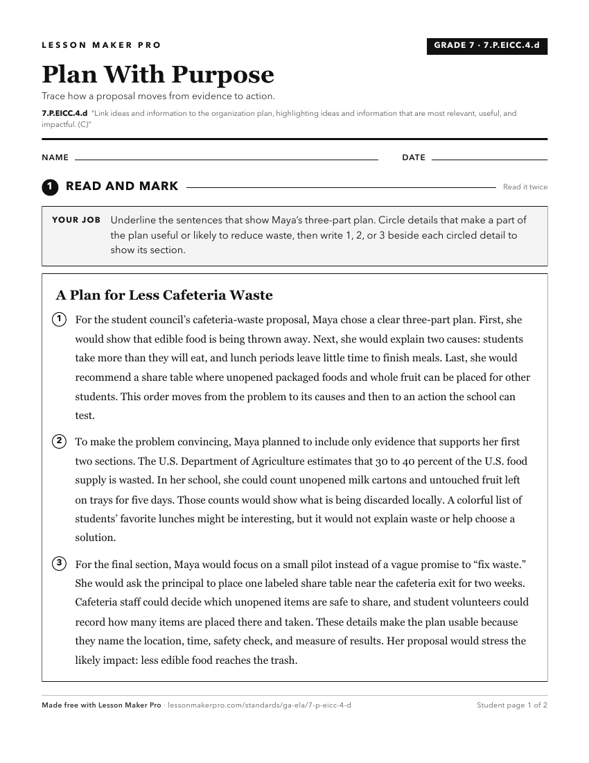 Preview of the 7.P.EICC.4.d printable worksheet