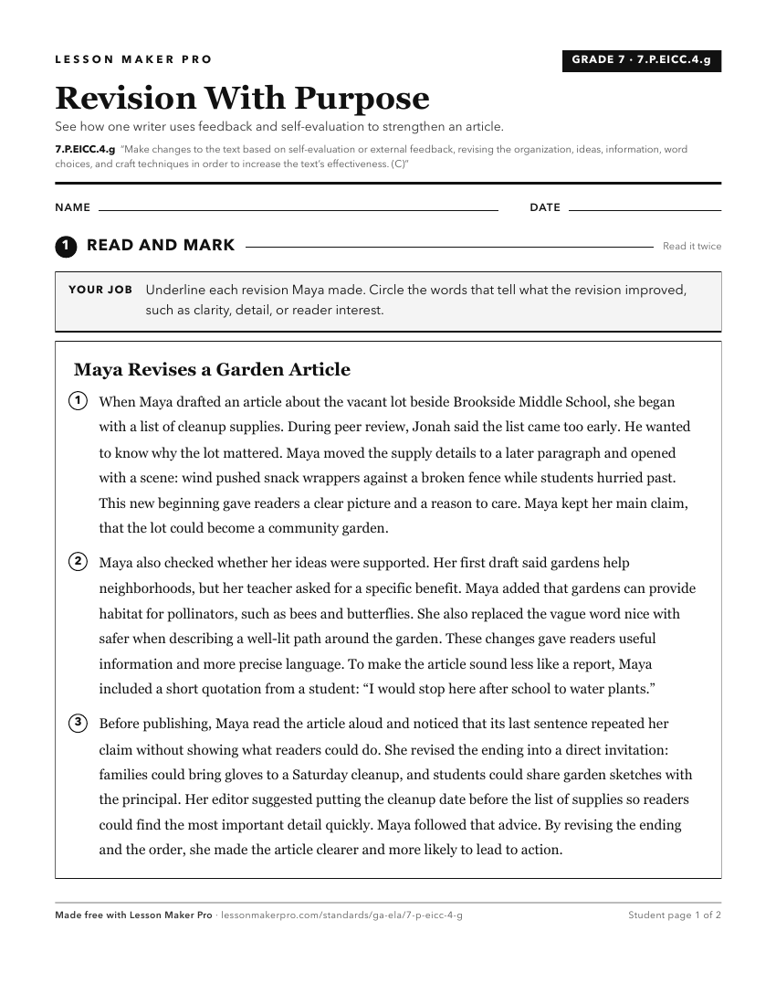Preview of the 7.P.EICC.4.g printable worksheet