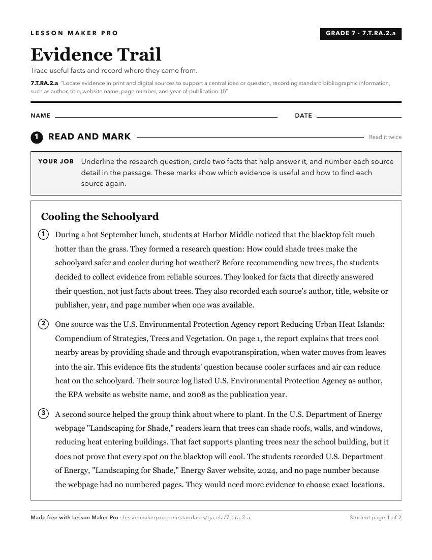 Preview of the 7.T.RA.2.a printable worksheet