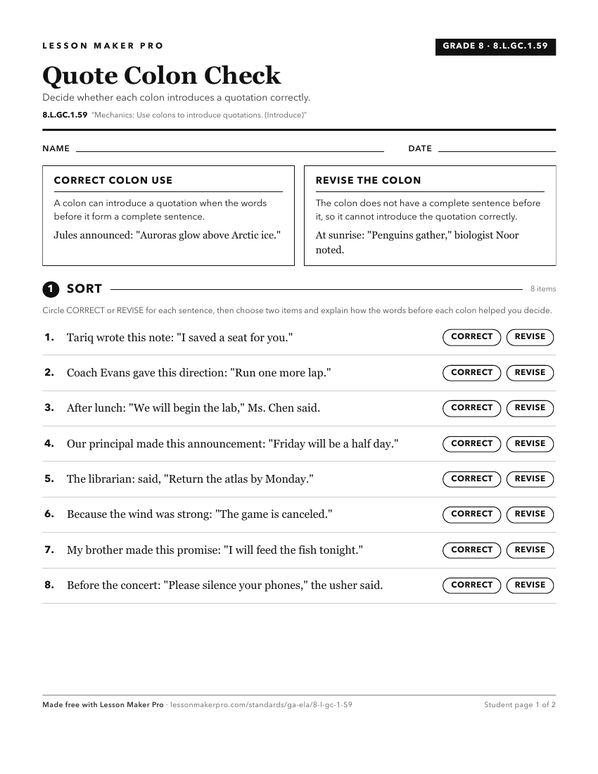 Preview of the 8.L.GC.1.59 printable worksheet