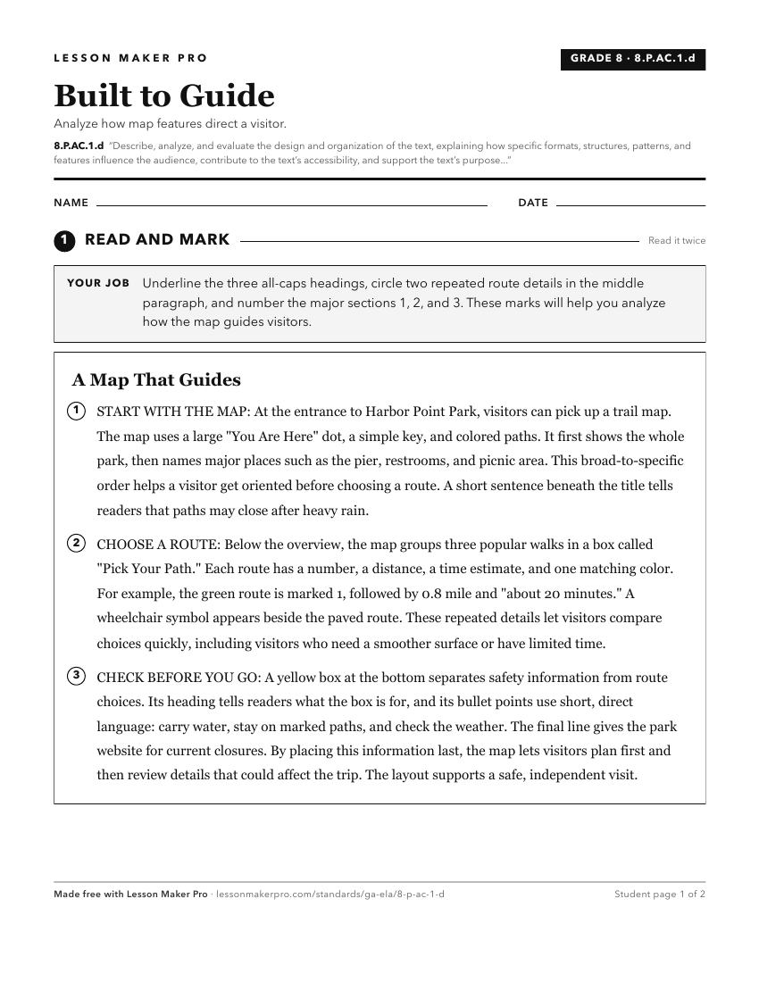 Preview of the 8.P.AC.1.d printable worksheet