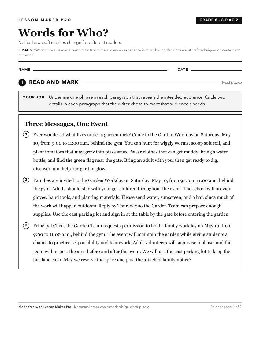 Preview of the 8.P.AC.2 printable worksheet