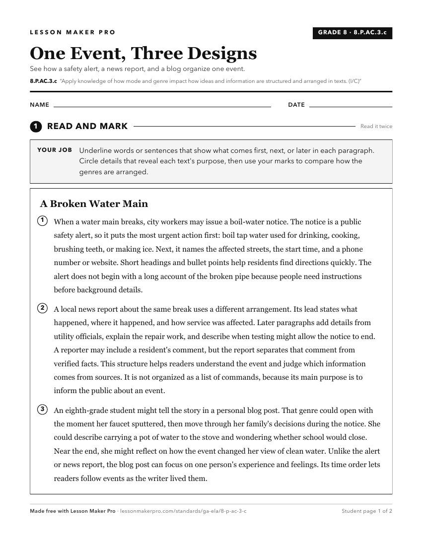 Preview of the 8.P.AC.3.c printable worksheet