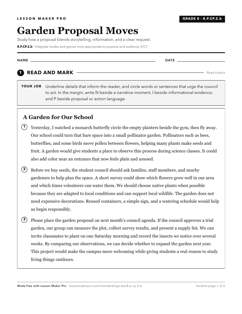 Preview of the 8.P.CP.2.b printable worksheet
