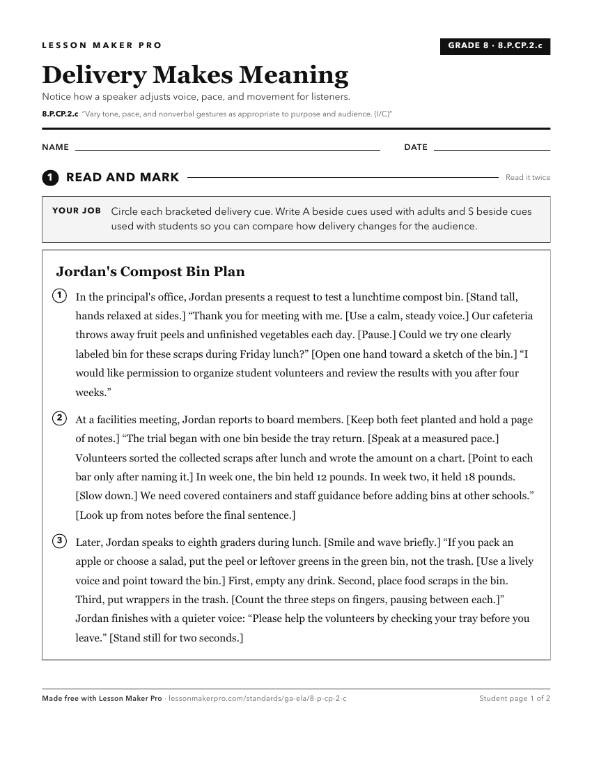 Preview of the 8.P.CP.2.c printable worksheet
