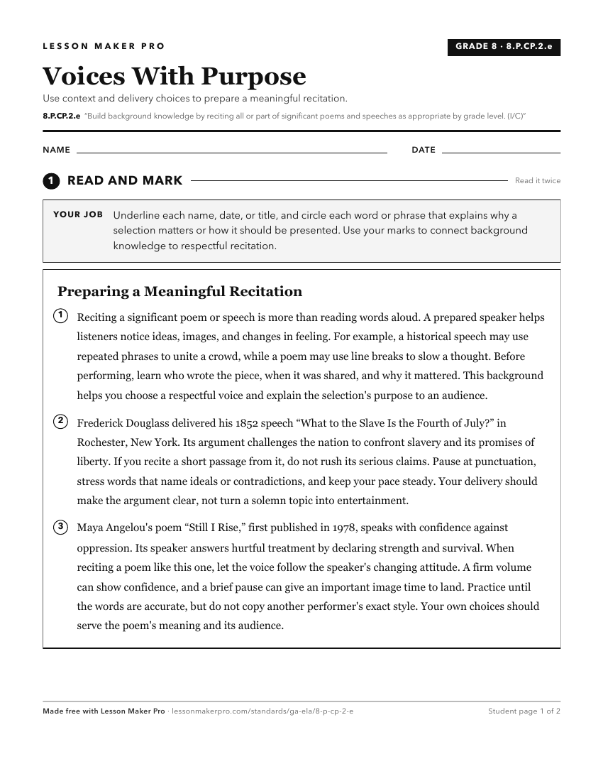 Preview of the 8.P.CP.2.e printable worksheet