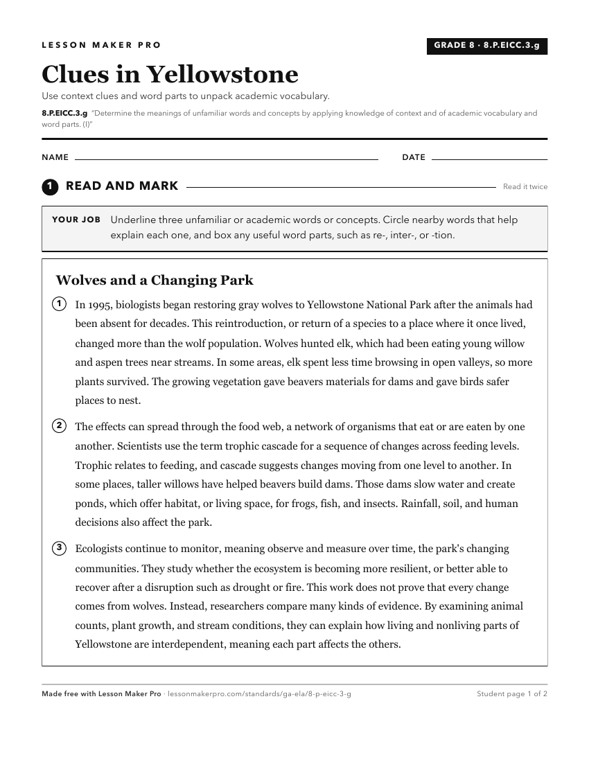 Preview of the 8.P.EICC.3.g printable worksheet