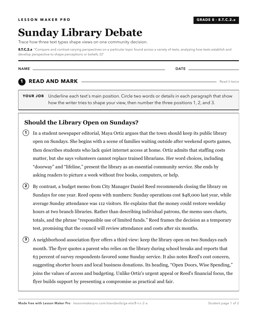 Preview of the 8.T.C.2.a printable worksheet