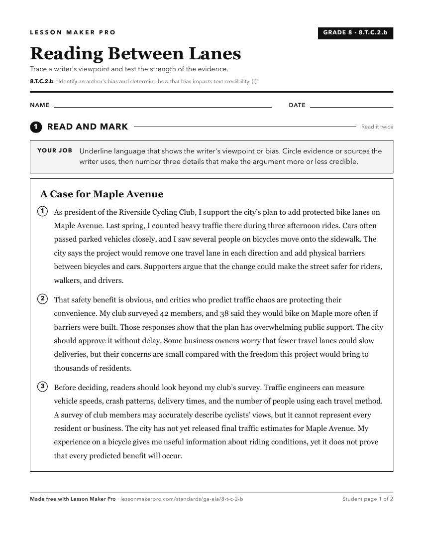 Preview of the 8.T.C.2.b printable worksheet