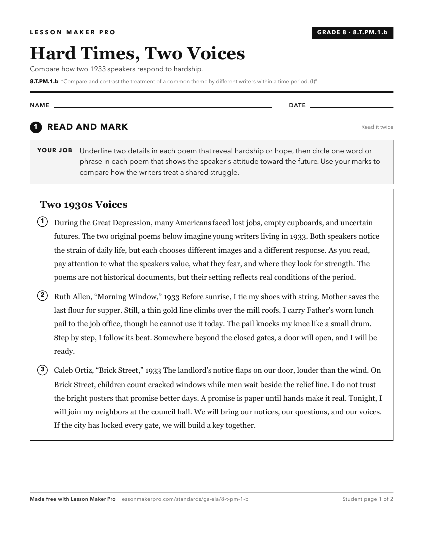 Preview of the 8.T.PM.1.b printable worksheet