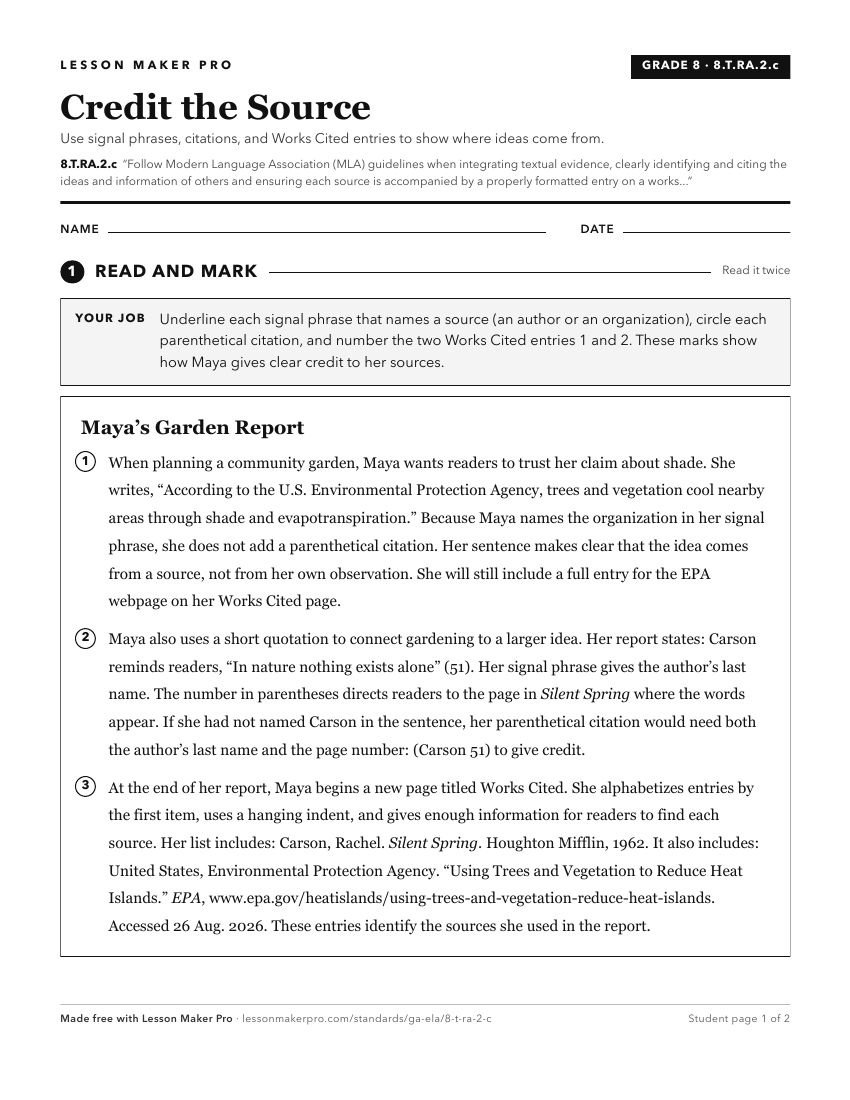 Preview of the 8.T.RA.2.c printable worksheet