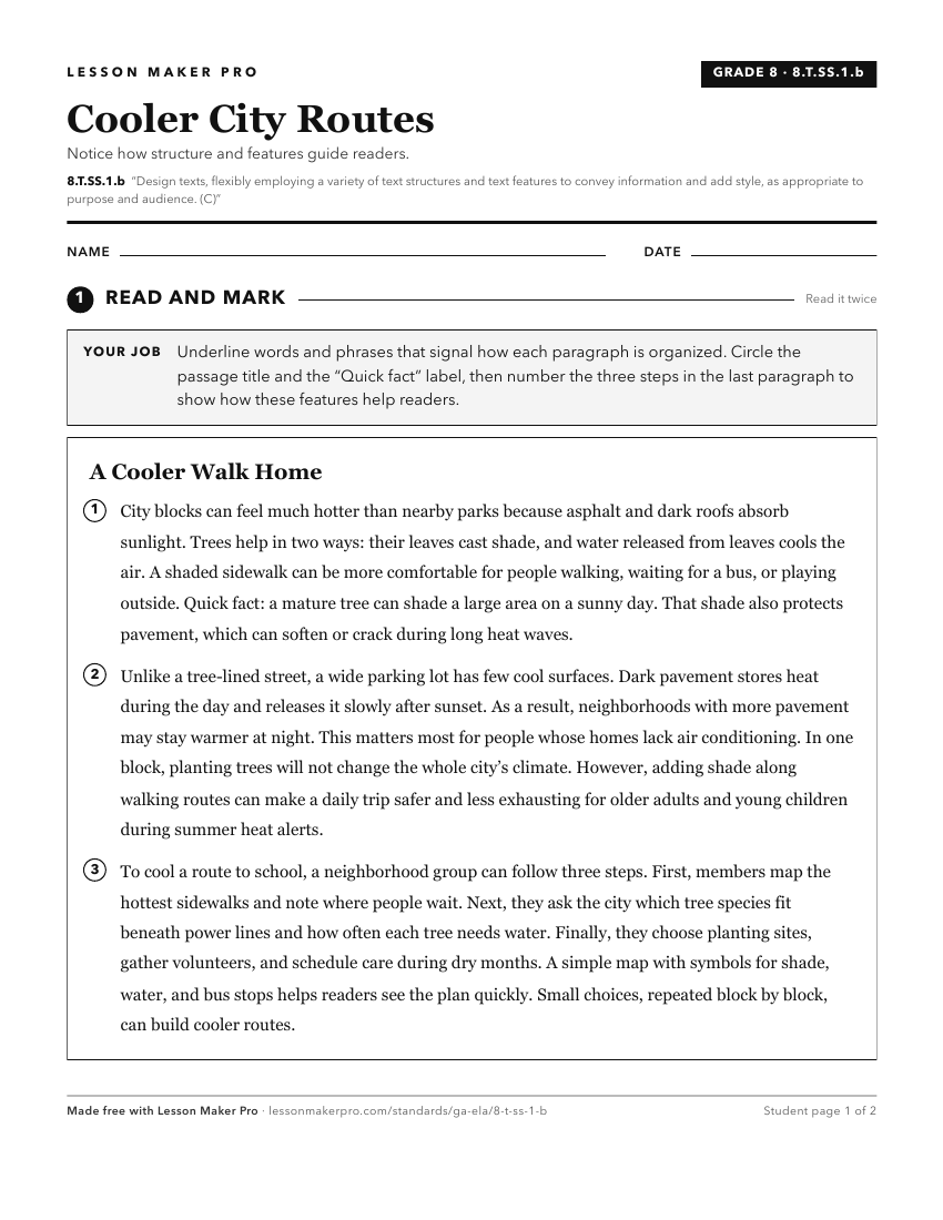Preview of the 8.T.SS.1.b printable worksheet