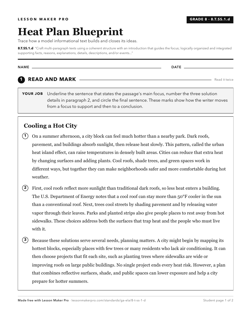 Preview of the 8.T.SS.1.d printable worksheet