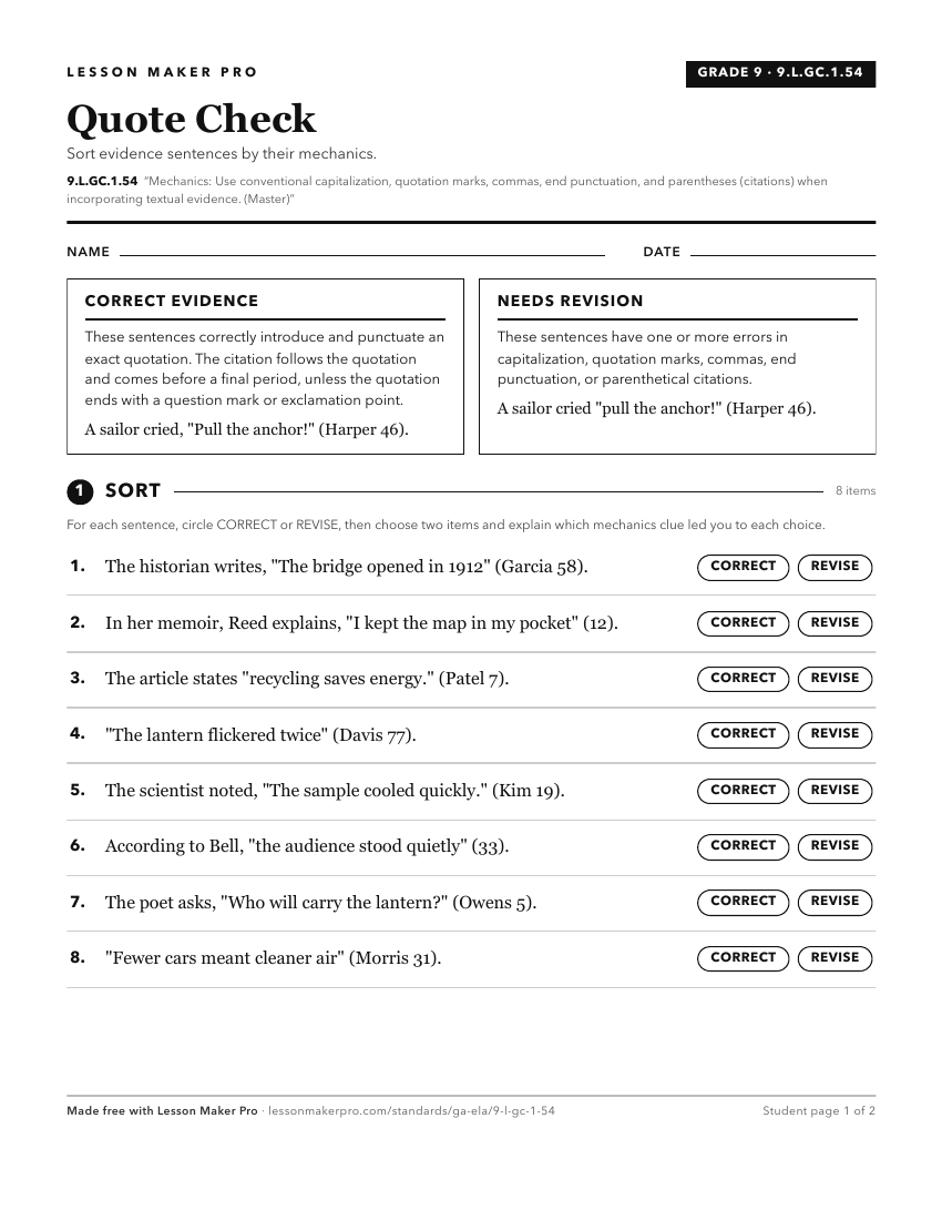 Preview of the 9.L.GC.1.54 printable worksheet