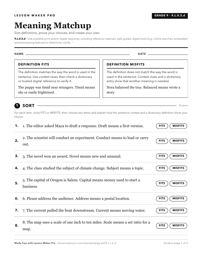 Preview of the 9.L.V.3.d printable worksheet