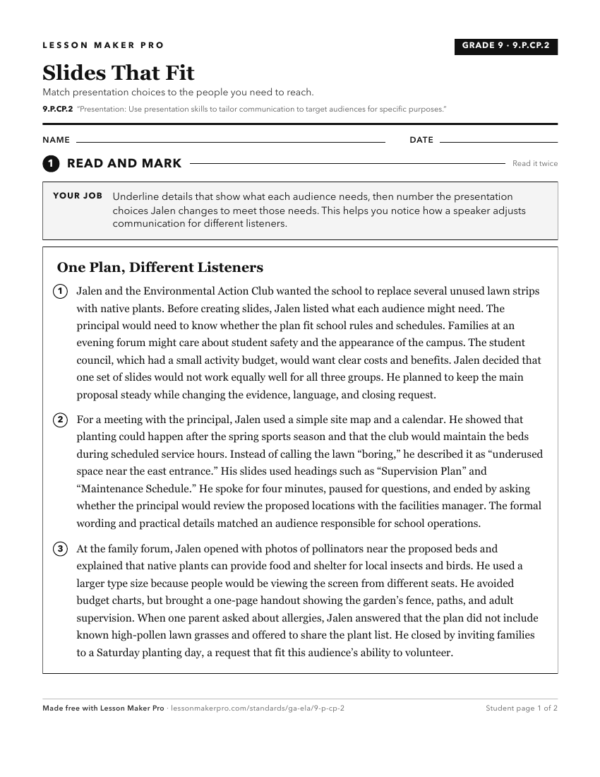 Preview of the 9.P.CP.2 printable worksheet
