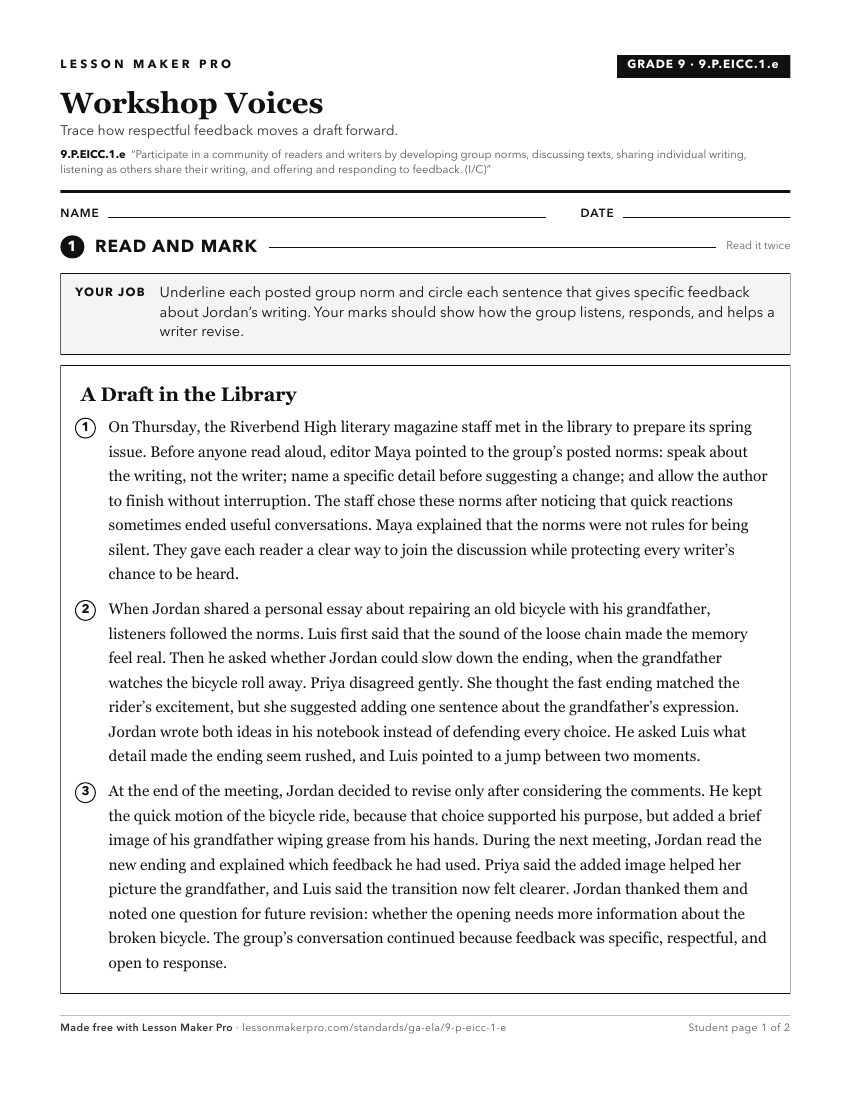 Preview of the 9.P.EICC.1.e printable worksheet