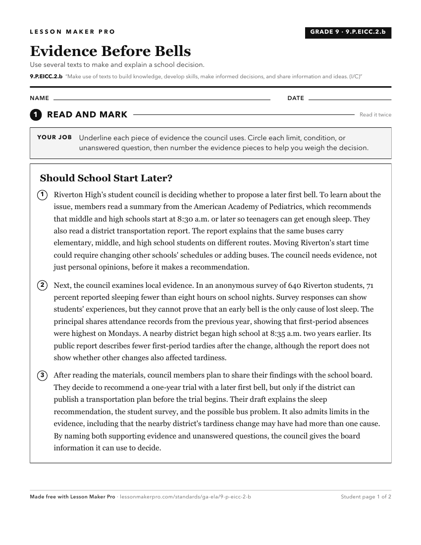 Preview of the 9.P.EICC.2.b printable worksheet