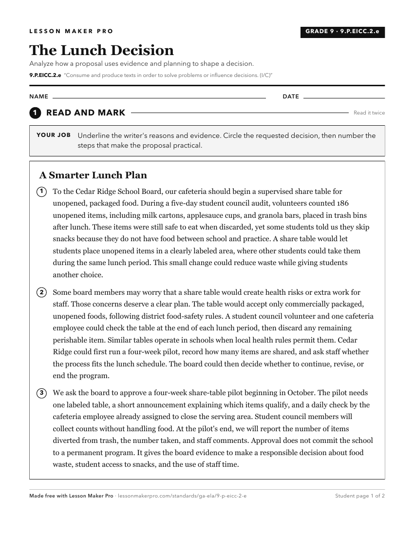 Preview of the 9.P.EICC.2.e printable worksheet