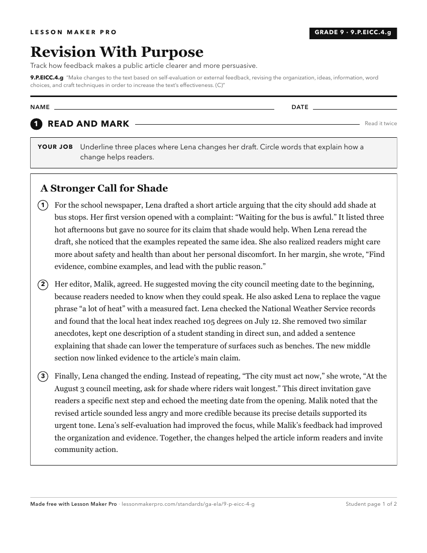 Preview of the 9.P.EICC.4.g printable worksheet