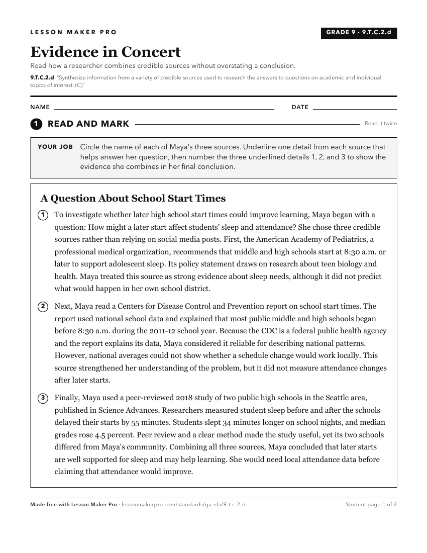 Preview of the 9.T.C.2.d printable worksheet