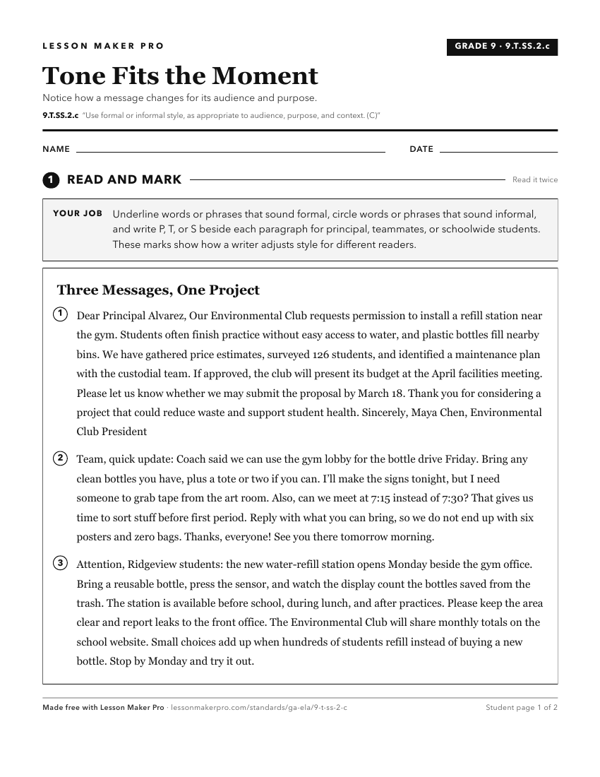 Preview of the 9.T.SS.2.c printable worksheet
