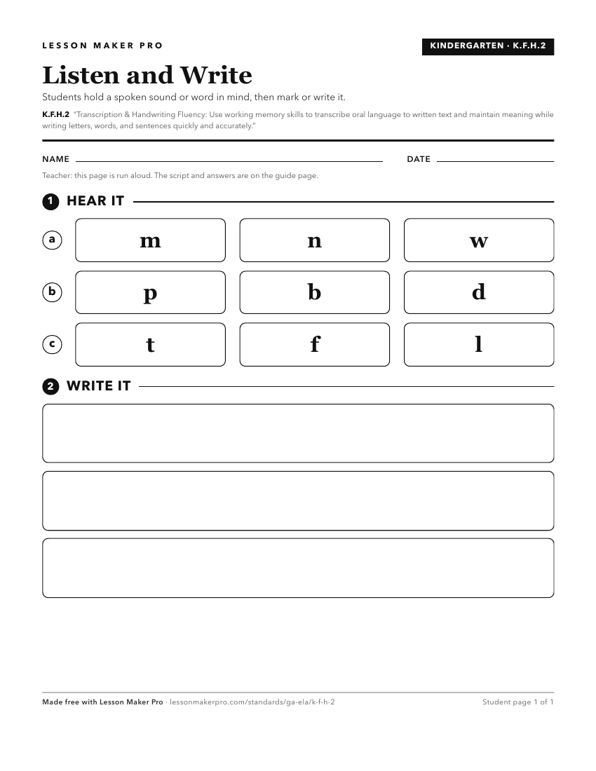 Preview of the K.F.H.2 printable worksheet