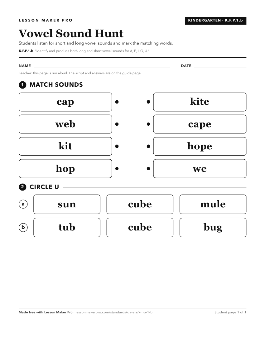 Preview of the K.F.P.1.b printable worksheet