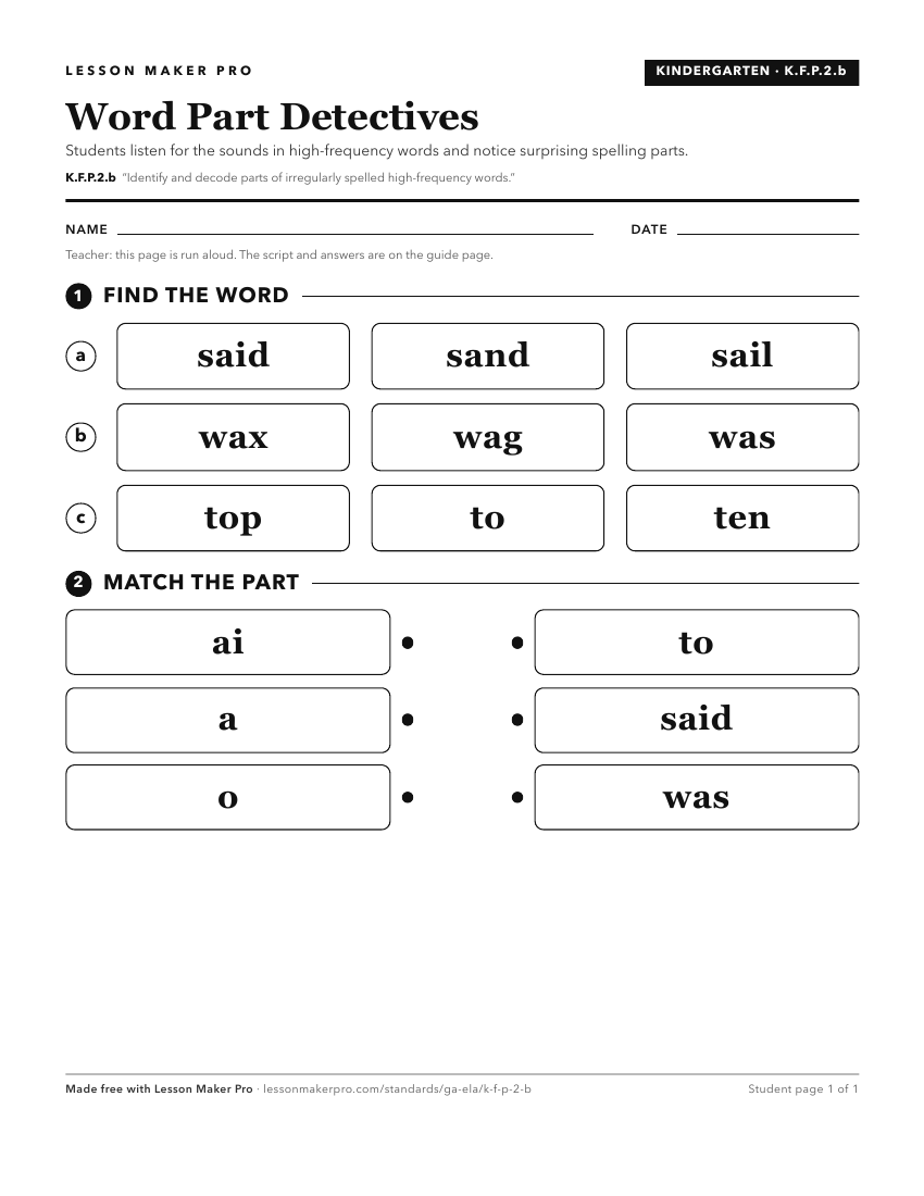 Preview of the K.F.P.2.b printable worksheet