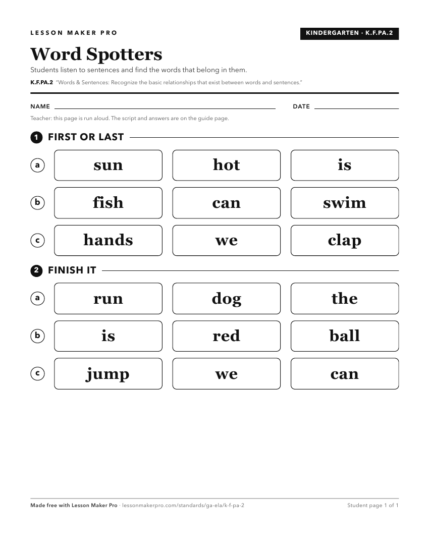 Preview of the K.F.PA.2 printable worksheet