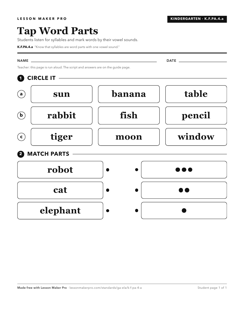 Preview of the K.F.PA.4.a printable worksheet