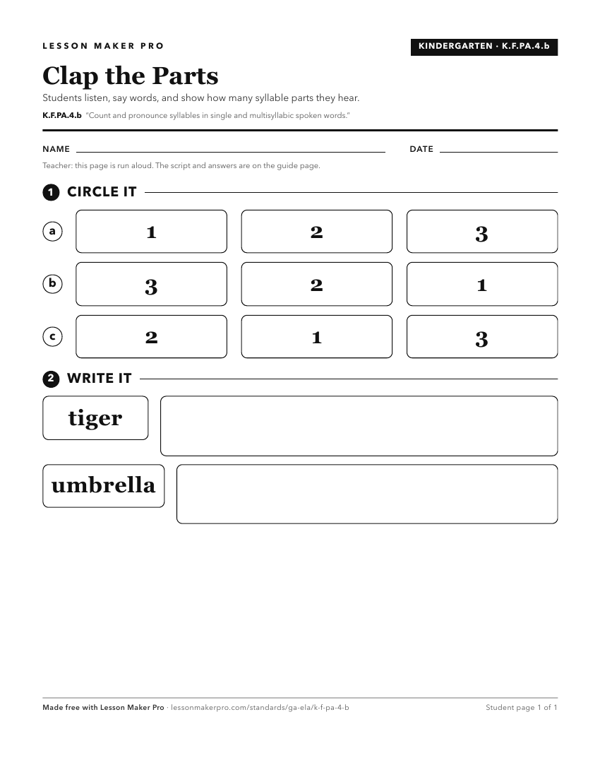 Preview of the K.F.PA.4.b printable worksheet