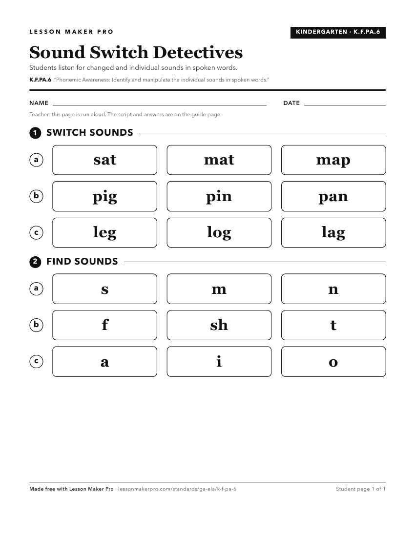 Preview of the K.F.PA.6 printable worksheet