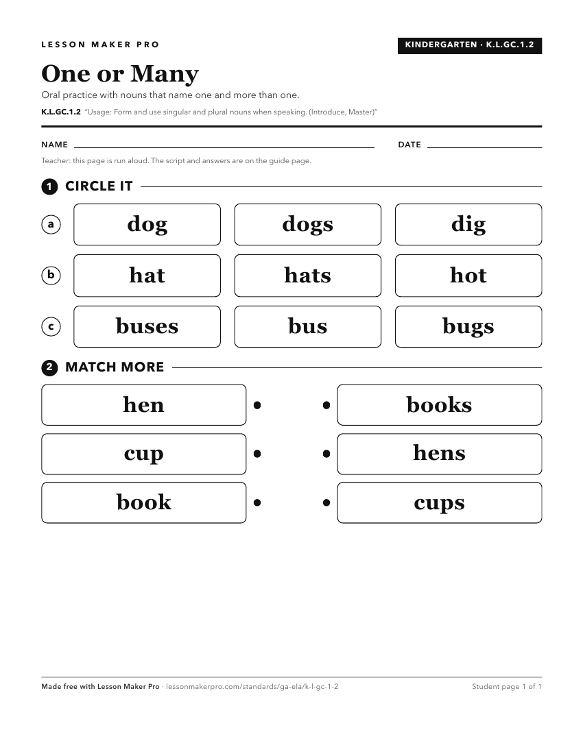 Preview of the K.L.GC.1.2 printable worksheet