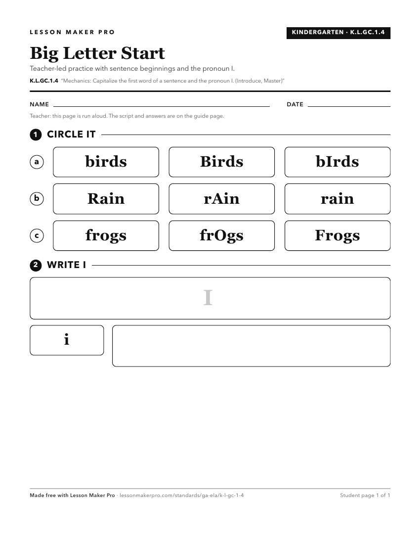 Preview of the K.L.GC.1.4 printable worksheet