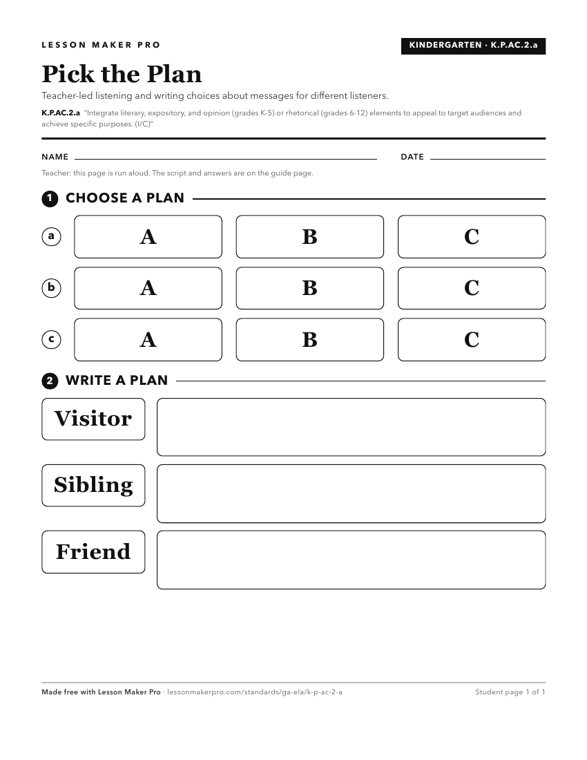 Preview of the K.P.AC.2.a printable worksheet