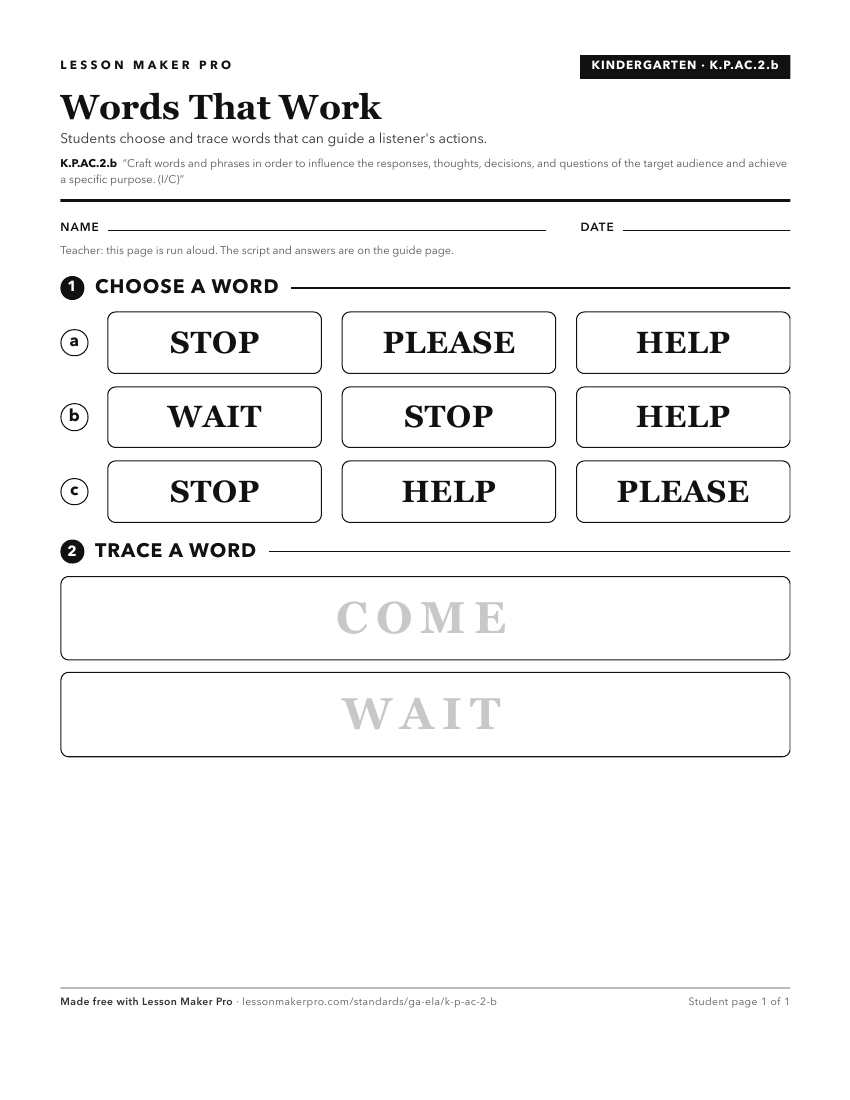 Preview of the K.P.AC.2.b printable worksheet