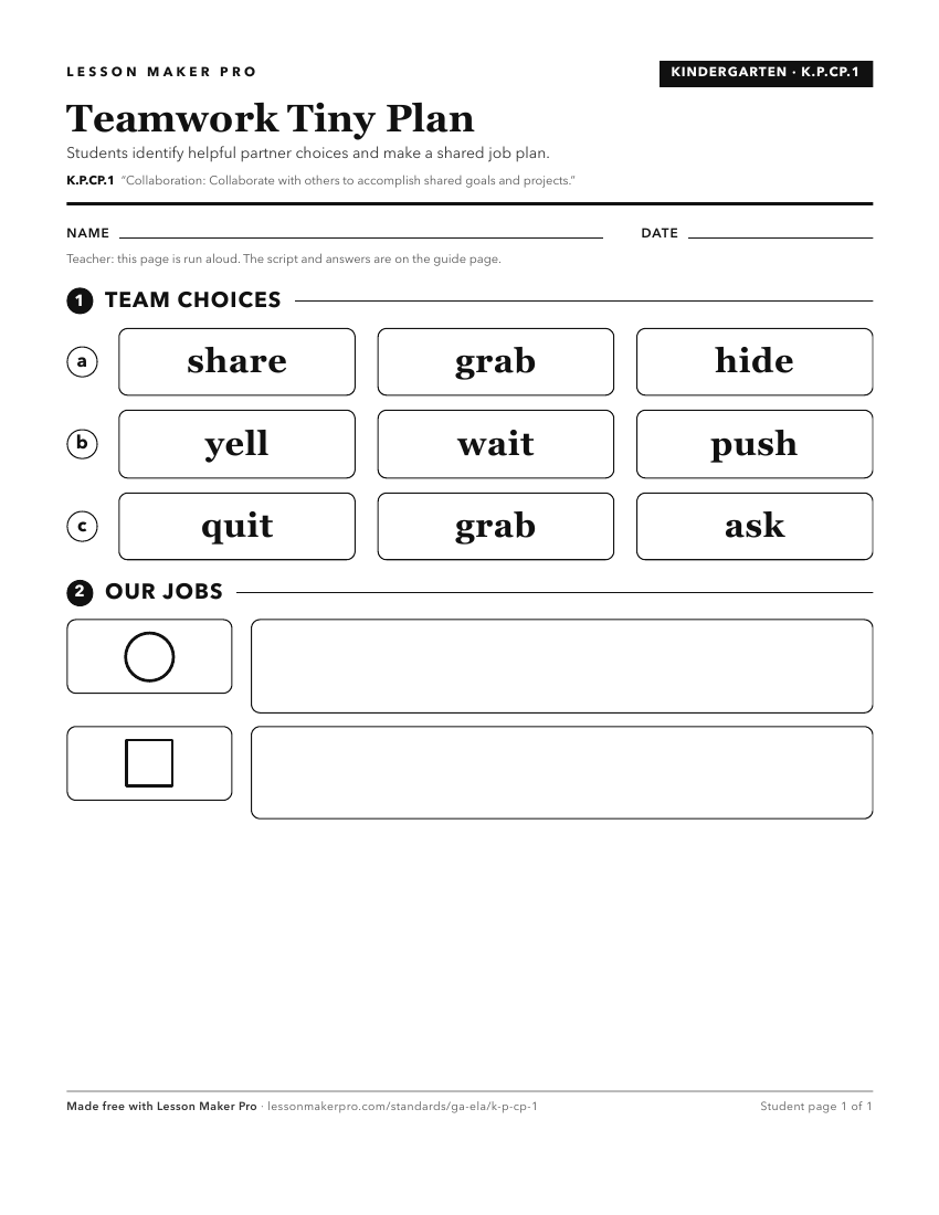 Preview of the K.P.CP.1 printable worksheet