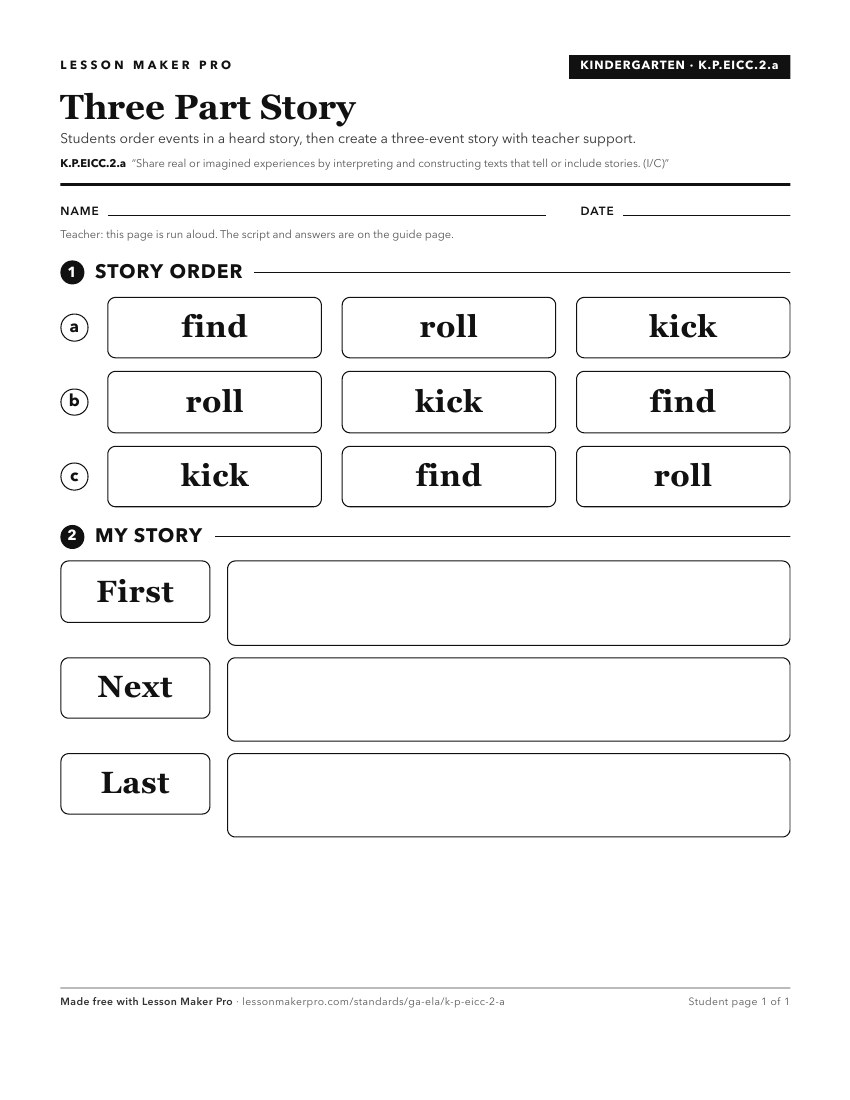 Preview of the K.P.EICC.2.a printable worksheet