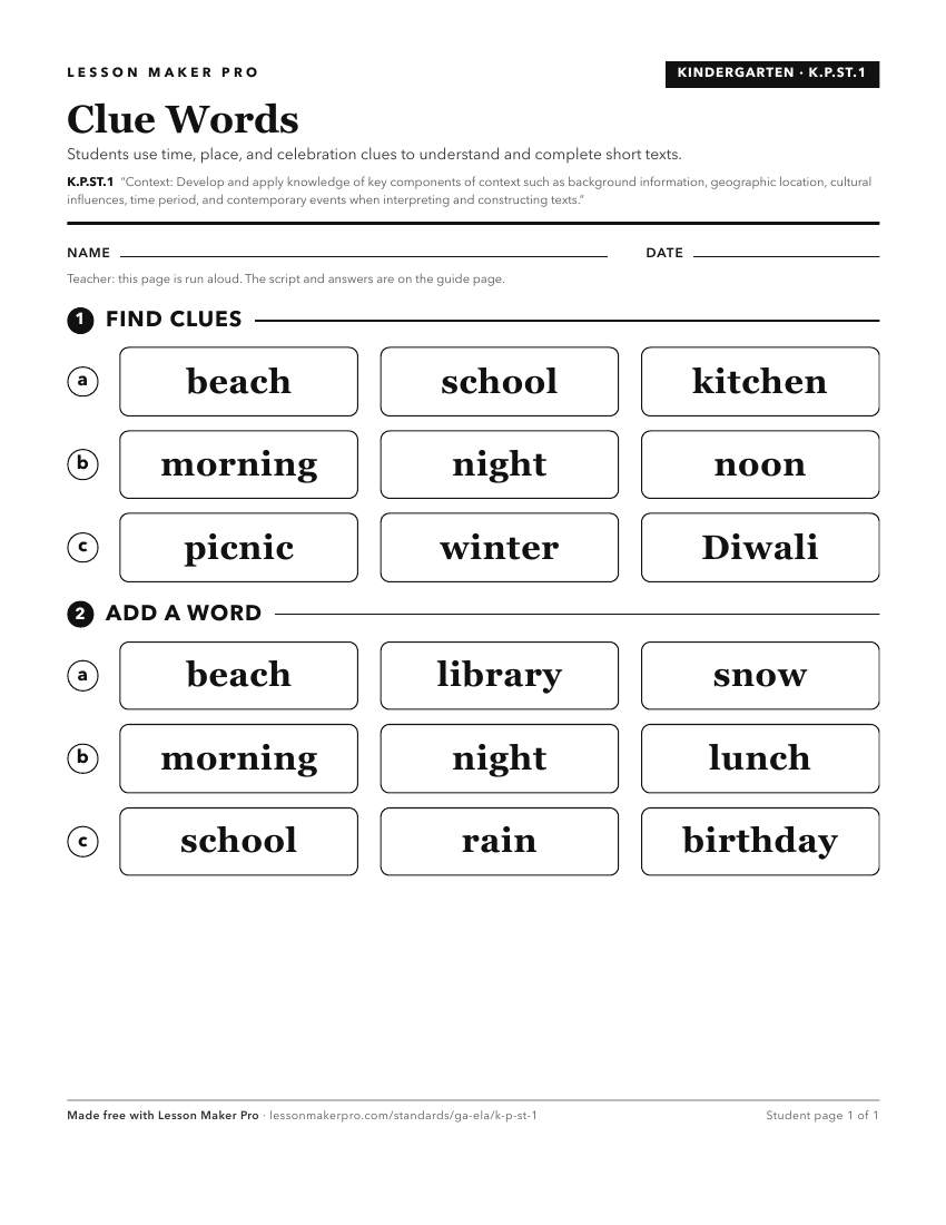 Preview of the K.P.ST.1 printable worksheet