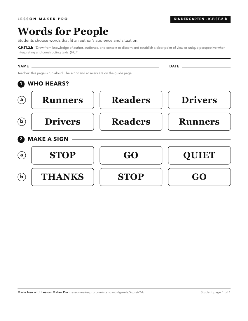 Preview of the K.P.ST.2.b printable worksheet