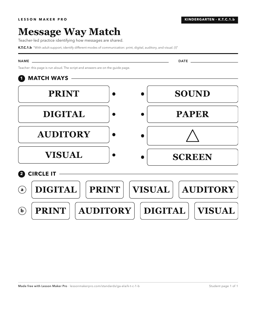 Preview of the K.T.C.1.b printable worksheet