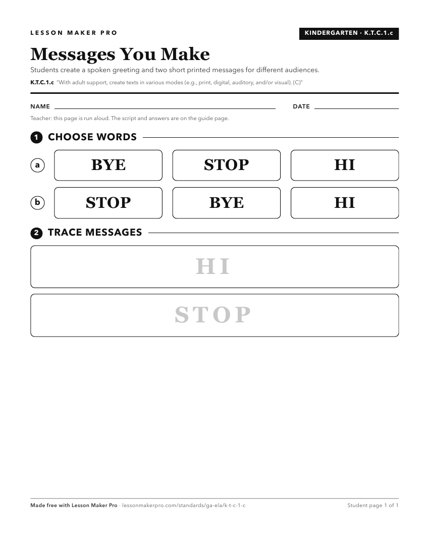 Preview of the K.T.C.1.c printable worksheet