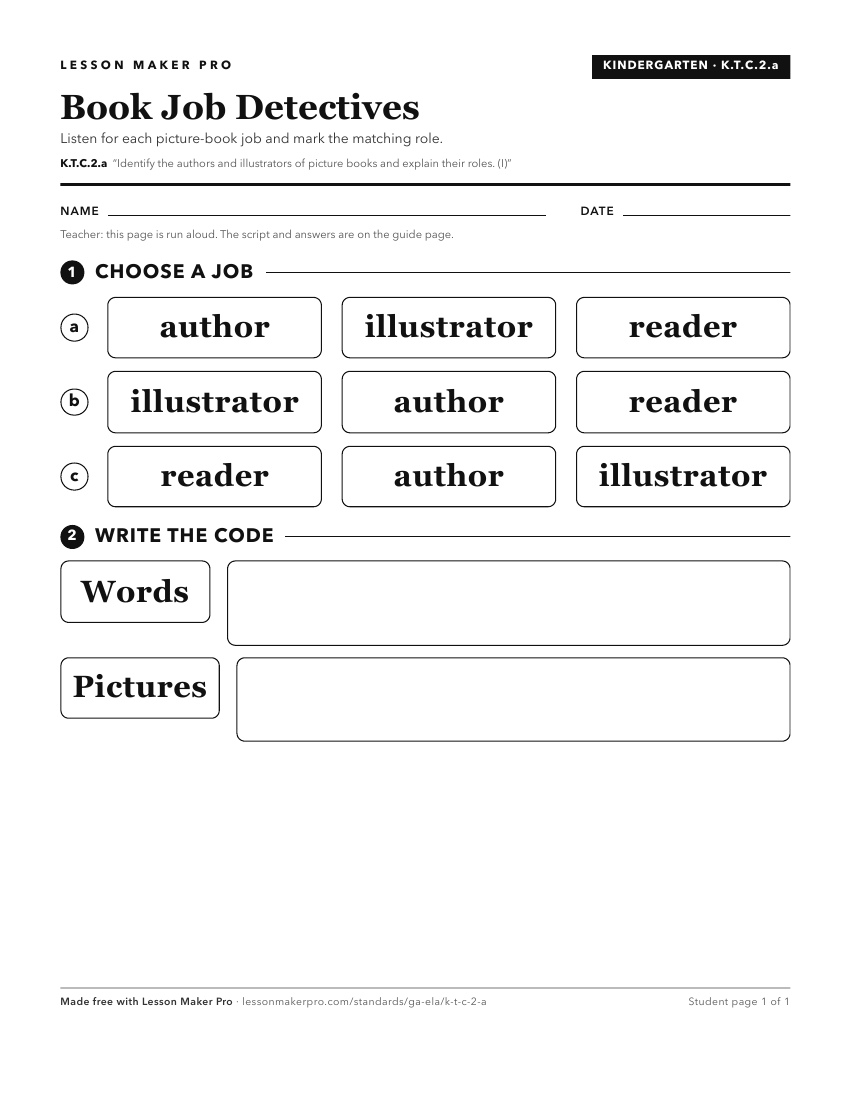 Preview of the K.T.C.2.a printable worksheet