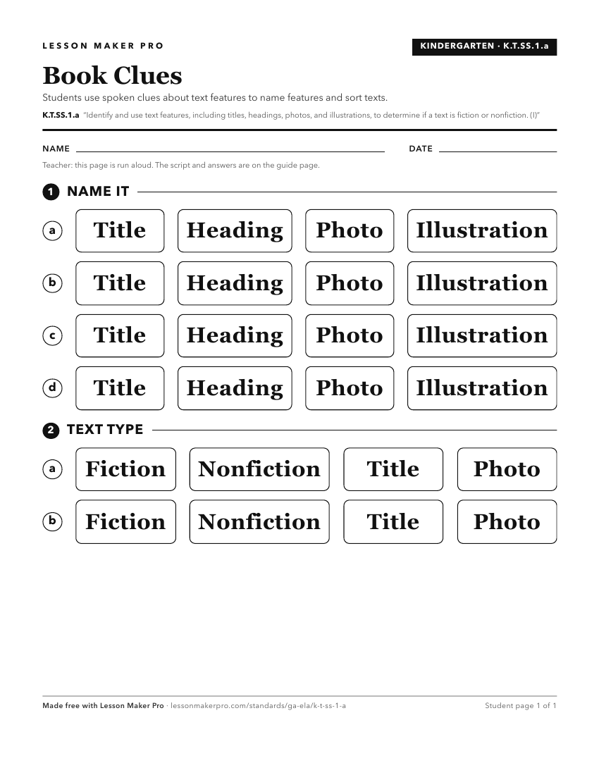 Preview of the K.T.SS.1.a printable worksheet