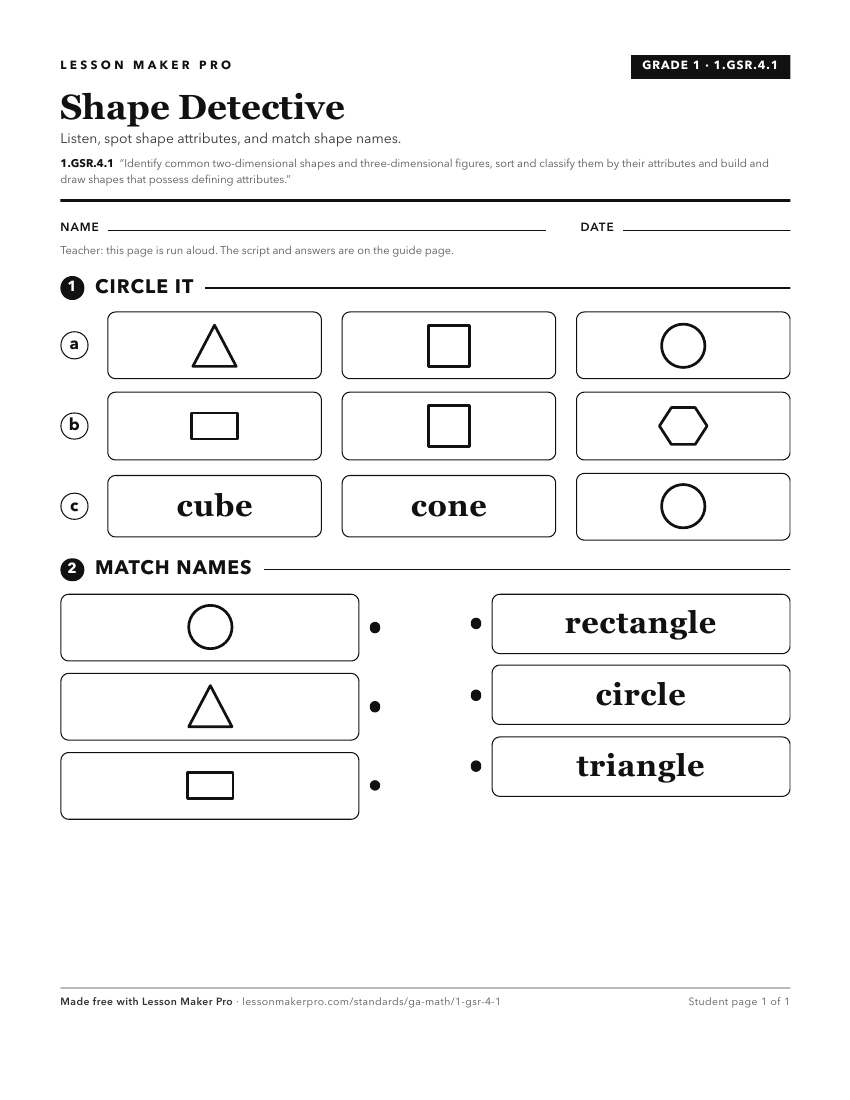Preview of the 1.GSR.4.1 printable worksheet
