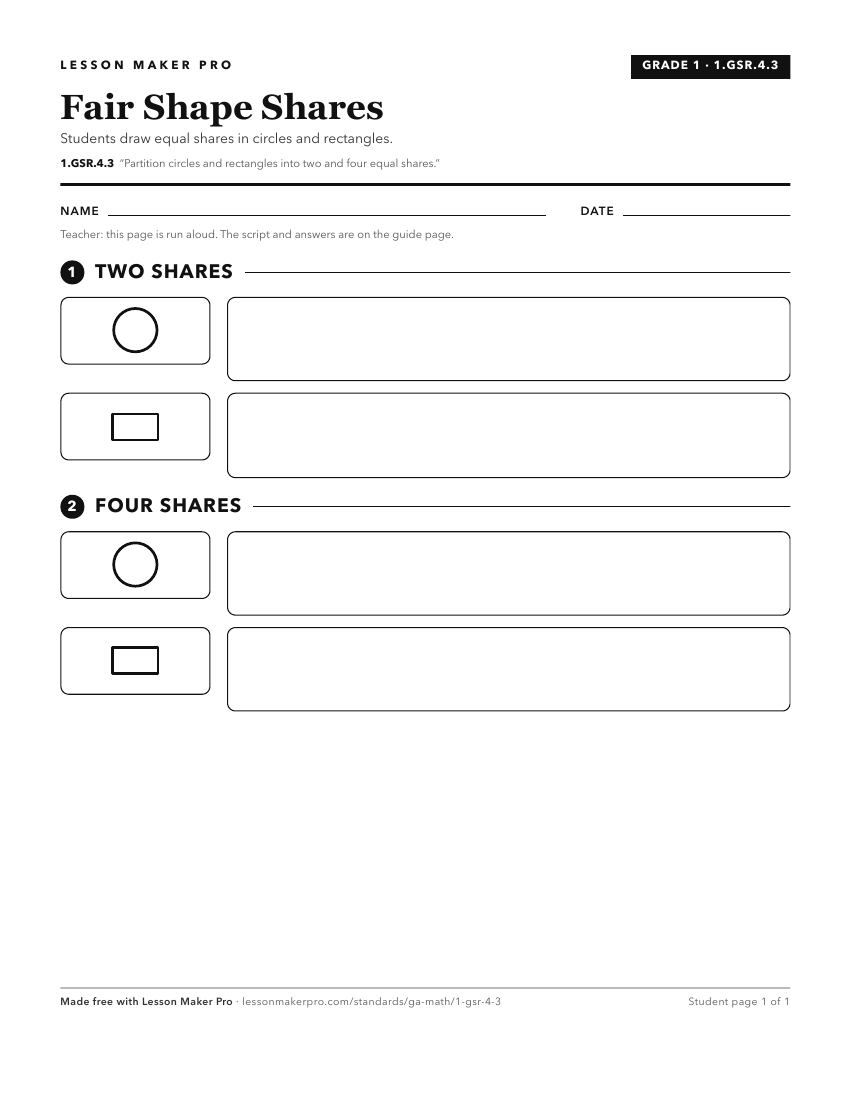 Preview of the 1.GSR.4.3 printable worksheet